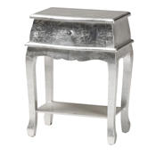 Baxton Studio Harriet Classic and Traditional Silver Finished Wood 1-Drawer Nightstand